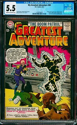 Buy My Greatest Adventure #80 CGC 5.5 DC 1963 1st Doom Patrol! N3 121 Cm Clean • 737.78£