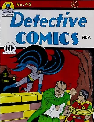 Buy Detective Comics # 45 1940 Golden Age Batman Cover Recreation Original Comic Art • 232.97£