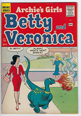 Buy Archie's Girls Betty And Veronica 70 1961 F+6.5 Dragon-c All Dan DeCarlo Jughead • 35.72£