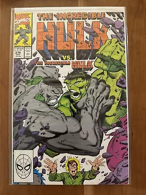 Buy The Incredible Hulk (1962) #376 Marvel Comics Iconic Cover Gray Vs. Green • 11.65£