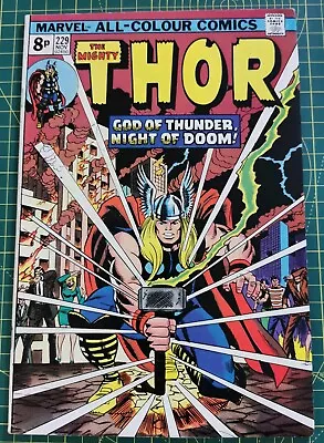 Buy Mighty Thor #229_november 1974_very Fine_ God Of Thunder...night Of Doom ! • 21.99£