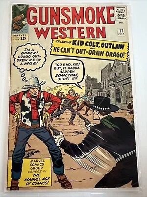 Buy GUNSMOKE WESTERN #77 Vintage 1963 Marvel Silver Age KID COLT OUTLAW DRAGO • 15.55£