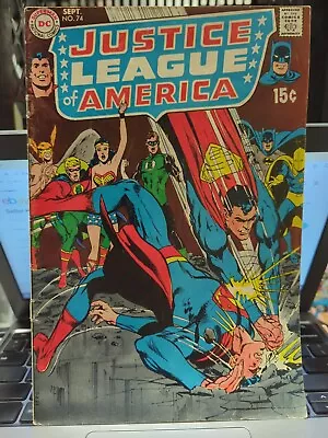 Buy Justice League Of America #74 Classic Neal Adams Cover! DC Comics Sept 1969 • 23.30£