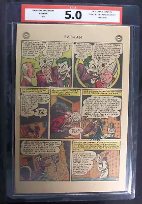 Buy Batman #74 CPA 5.0 SINGLE PAGE #7/8 Joker App. Dick Sprang Art • 54.35£