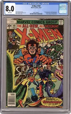 Buy Uncanny X-Men #107 CGC 8.0 1977 3951520015 1st Full App. Starjammers • 298.99£