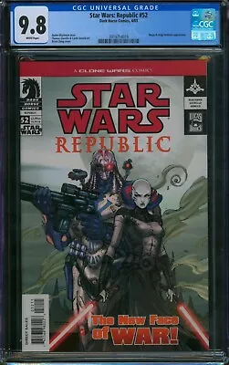 Buy Star Wars: Republic #52 ⭐ CGC 9.8 ⭐ 1st Durge & Ventress Cover! Dark Horse 2003 • 151.44£