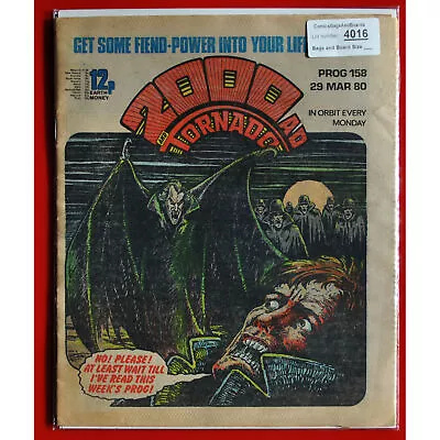 Buy 2000AD Prog 158 Judge Dredd Tornado Comic Book Issue 29 3 80 UK 1980 (lot 4016 • 6.99£
