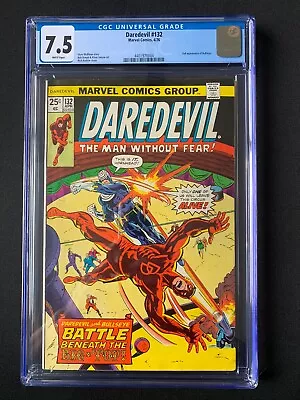 Buy Daredevil 132 (1976) CGC 7.0 FN/VF  White Pages, Second Appearance Of Bullseye • 54.35£