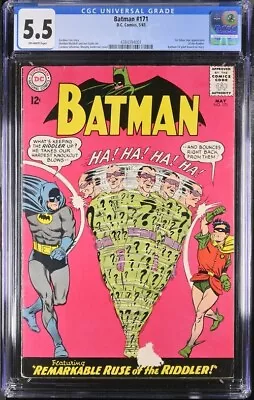 Buy Batman #171 D.C. Comics, CGC 5.5 - 1st Appearance Of The Riddler • 543.62£