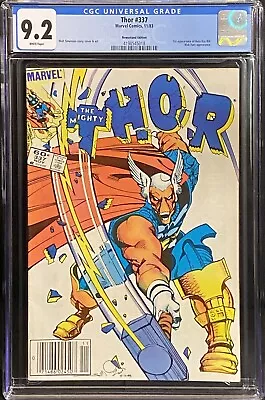 Buy Thor 337 Newsstand CGC 9.2 1st Appearance Of Beta Ray Bill Marvel 1983 • 104.84£