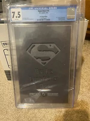 Buy Superman 75 - Death Of Superman Poly-Bagged Edition- CGC Graded 7.5 • 27.23£