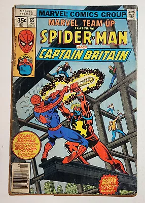 Buy MARVEL TEAM-UP #65  Spider-Man, 1st US Appearance Of CAPTAIN BRITAIN • 7.73£