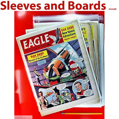 Buy Eagle Treasury Comic Bags ONLY Sleeves Resealable 1950 1960 Acid-Free Size8 X 10 • 24.99£