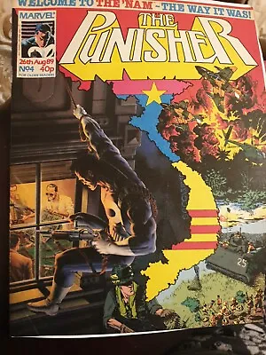 Buy The PUNISHER #4 26th Aug 1989 Rare Marvel UK Weekly Comic Book Featuring The Nam • 0.99£