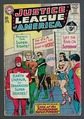 Buy Dc Comics Justice League Of America 28 VG 4.0 Flash Superman Wonder Woman 1964 • 26.99£