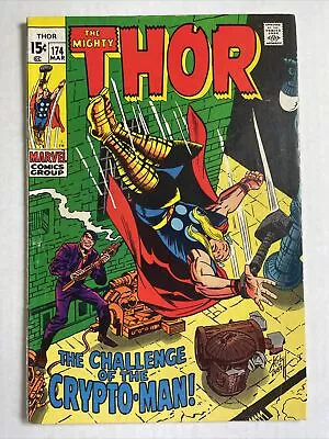 Buy Thor 174 VG/F 1970 Marvel Comics Crypto Man • 23.34£
