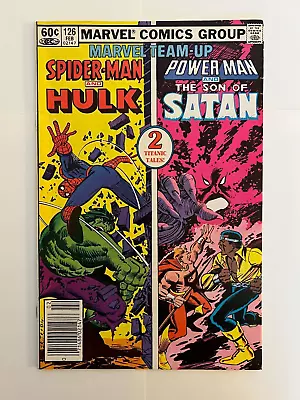 Buy 1982 Marvel Team-Up Spider-Man Hulk Power Man & Son Of Satan Comic Issue #126 • 4.65£