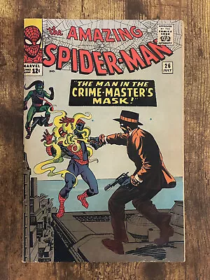 Buy Amazing Spider-Man #26 - GORGEOUS - 1st App Crime Master - Marvel 1965 • 44.27£