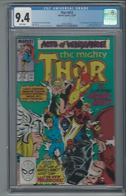 Buy Thor #412 CGC 9.4 NM 1st Appearance Of New Warriors Juggernaut Appearance 12/89 • 62.13£