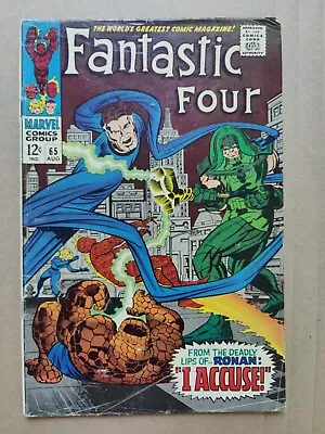 Buy Fantastic Four #65 VG- 1st Appearance Ronan The Accuser 1967 Stan Lee Jack Kirby • 25.63£