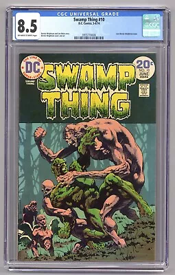 Buy Swamp Thing 10 (CGC 8.5) Last Bernie Wrightson Issue 1974 DC Comics Y574 • 40.38£