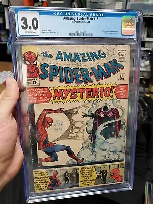 Buy Amazing Spider-Man #13 CGC 3.0 First Mysterio Appearance 1st ASM 1964 • 609.63£