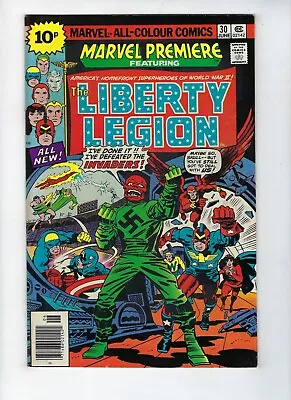 Buy MARVEL PREMIERE # 30 (LIBERTY LEGION, RED SKULL, Jack KIRBY Cvr. JUNE 1976) VF • 8.95£