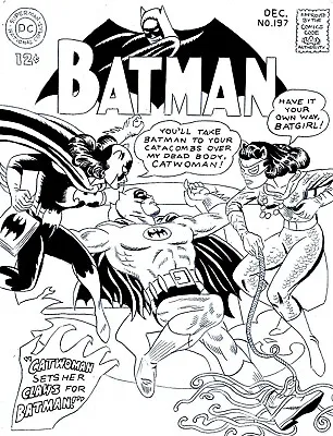 Buy Batman # 197 Cover Recreation 1st Batgirl In Batman Comics Original Comic Art • 23.33£