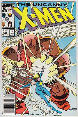 Buy Uncanny X-Men #217 VF Newsstand Dazzler Battles Juggernaut Marvel Comics 1987 • 5.43£