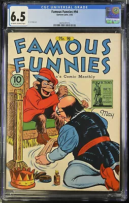 Buy Famous Funnies #94 CGC 6.5 (1942) 3RD HIGHEST ON CENSUS! Buck Rogers! New Slab • 104.80£