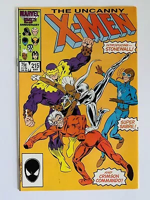 Buy Uncanny X-men #215 9.0 Vf/nm 1987 Stonewall Super Sabre Crimson Commando  Marvel • 3.69£