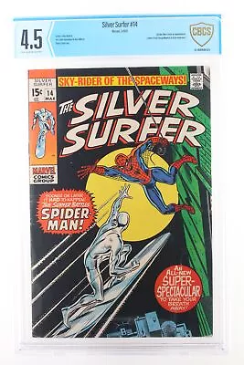Buy Silver Surfer #14 - Marvel 1970 CBCS 4.5 Spider-Man Appearance. Letter From Doug • 53.59£