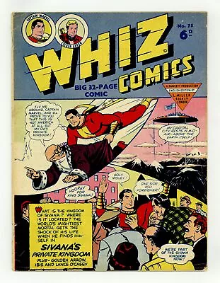 Buy Whiz Comics 3rd Series #75 VG- 3.5 1952 • 58.25£