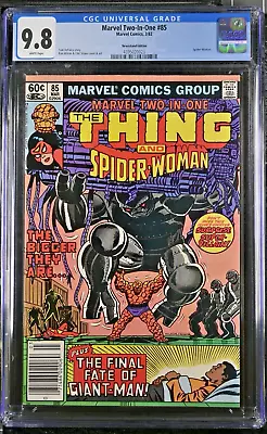 Buy Marvel Two-In-One #85 CGC 9.8 NEWSSTAND (Marvel 1982) The Thing She-Hulk App Cgc • 138.24£