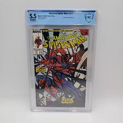 Buy The AMAZING SPIDER-MAN 317 Direct Edition  4th Venom Appearance CBCS 5.5 • 38.82£