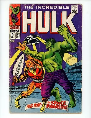 Buy Incredible Hulk #103 Comic Book 1968 VG Gary Friedrich Marie Severin Marvel • 18.63£