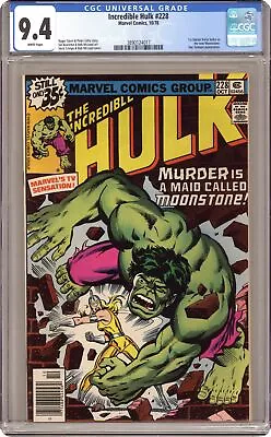 Buy Incredible Hulk #228 CGC 9.4 1978 3890124017 1st App. Moonstone • 124.26£
