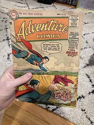 Buy Adventure Comics #216 1955 10c DC Comics Superman Super Boy Detached Cover Rare • 31.06£