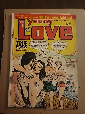 Buy Young Love #61 VG/FN Golden Age Romance Mother Never Told Me Prize Comics 1954 • 21.36£