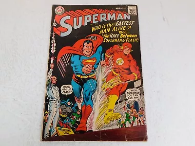 Buy SUPERMAN #199 -  FIRST SUPERMAN FLASH RACE -(DC Comics 1967) • 27.18£
