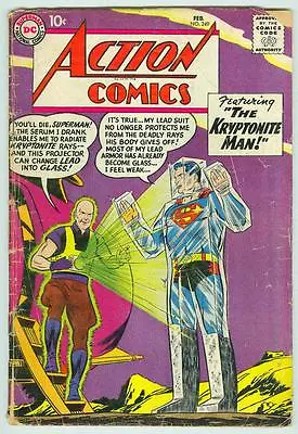 Buy Action Comics #249 February 1959 G Kryptonite Man • 31.03£