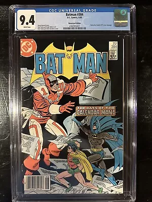 Buy Batman #384 CGC 9.4 (DC 1985)  WP!  Newsstand Edition!  DC #71 Cover Homage! • 66.01£