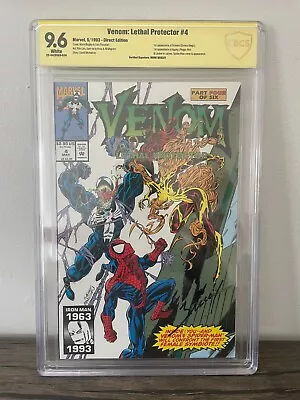 Buy Venom: Lethal Protector #4 CBCS 9.6 Signed By Mark Bagley 1st Scream Marvel 1993 • 58.25£