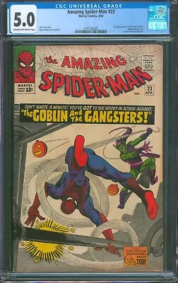 Buy Amazing Spider-Man #23 🌟 CGC 5.0 🌟 3rd Green Goblin! Silver Age Marvel 1965 • 229.10£