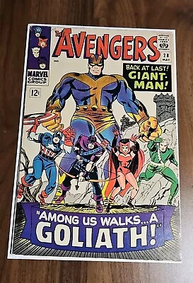 Buy Avengers #28 - 1st Appearance Collector, Goliath - Mid To Low Grade - Key 1966 • 50.47£