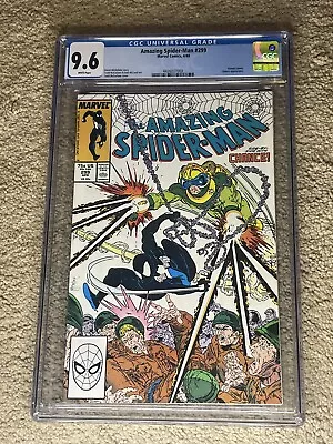 Buy AMAZING SPIDER-MAN 299 CGC 9.6 1st FULL VENOM CAMEO  WHITE PAGES 1988 • 135.91£