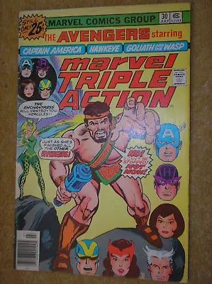 Buy MARVEL TRIPLE ACTION # 30 AVENGERS 38 DON HECK 25c 1976 BRONZE AGE COMIC BOOK • 0.99£