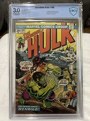 Buy Incredible Hulk #180 Cbcs 3.0 1974 1st Cameo Appearance Of Wolverine Marvel Key • 618.51£