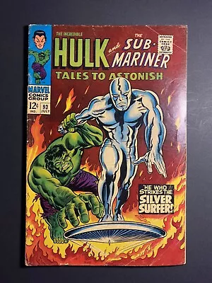 Buy Tales To Astonish #93 (1967 Marvel) 1st App Silver Surfer Outside Fantastic Four • 155.32£