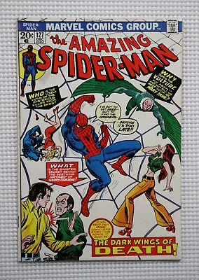 Buy 1973 Amazing Spider-Man 127,Marvel Comics 12/73,Bronze Age Vulture 20¢ Cover Art • 28.80£